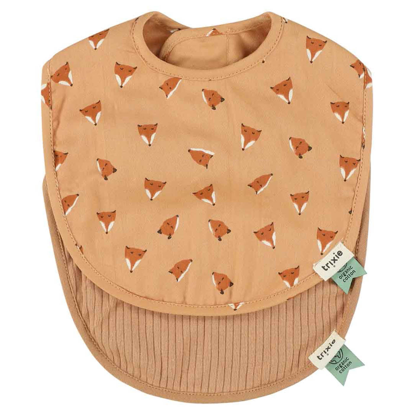 Trixie Baby Bavoirs Bavoir nouveau-né 2-pack mix - Fierce Fox bavoirs absorbants