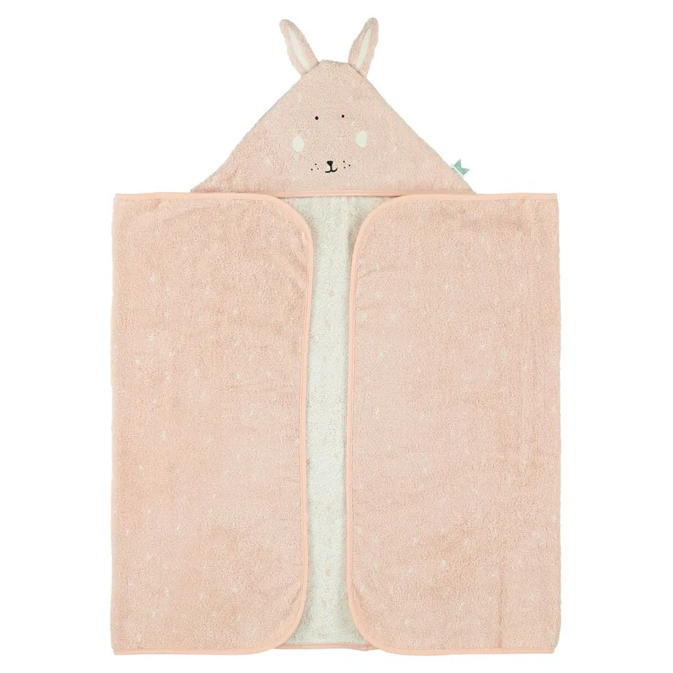 Trixie Baby Capes de bain Cape de bain 70x130 cm Mrs. Rabbit coton bio