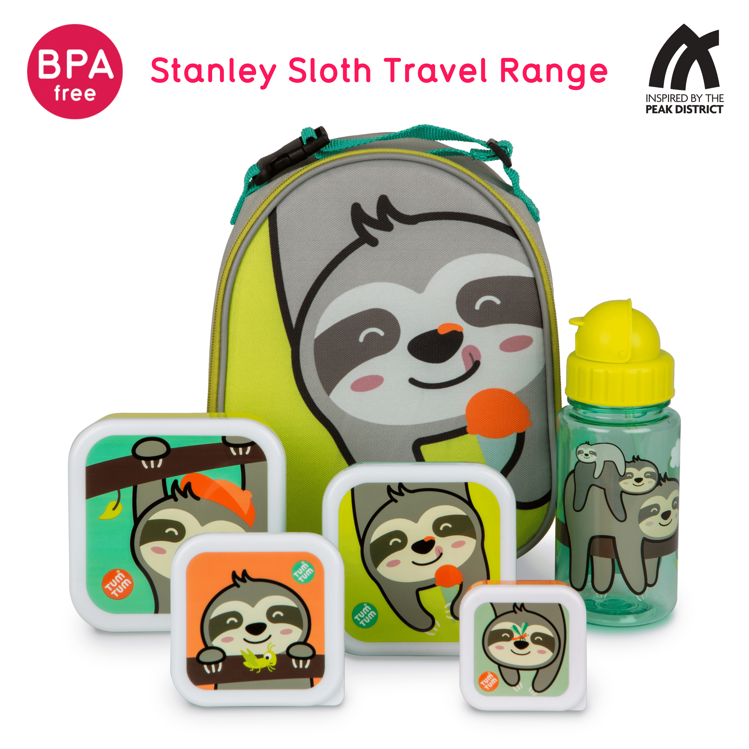 Tum Tum Lunch Boxes Stanley Sloth boîtes à goûter enfant lot de 4