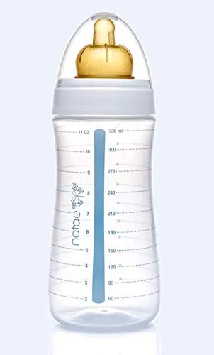 Natae Biberons Polypropylène 330ml / 11oz biberon tétine caoutchouc