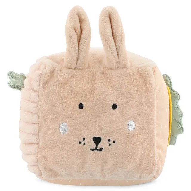 Trixie Baby Jouets d'activités Cube d’activités - Mrs. Rabbit cube sensoriel