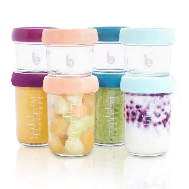 Babymoov Isy / Babybols pots de conservation en verre 4 × 100 ml et 4 × 220 ml