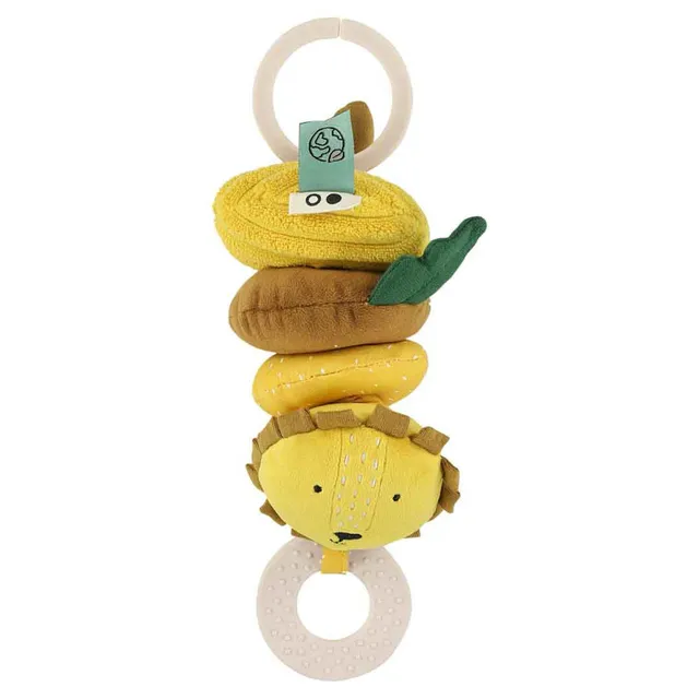 Trixie Baby Premiers jouets Hochet vibrant Mr. Lion avec anneau de dentition
