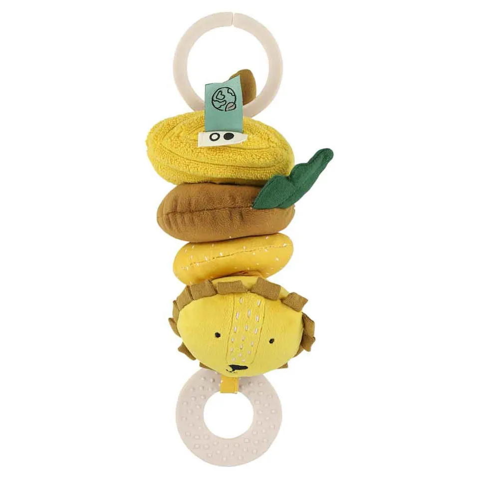 Trixie Baby Premiers jouets Hochet vibrant Mr. Lion avec anneau de dentition