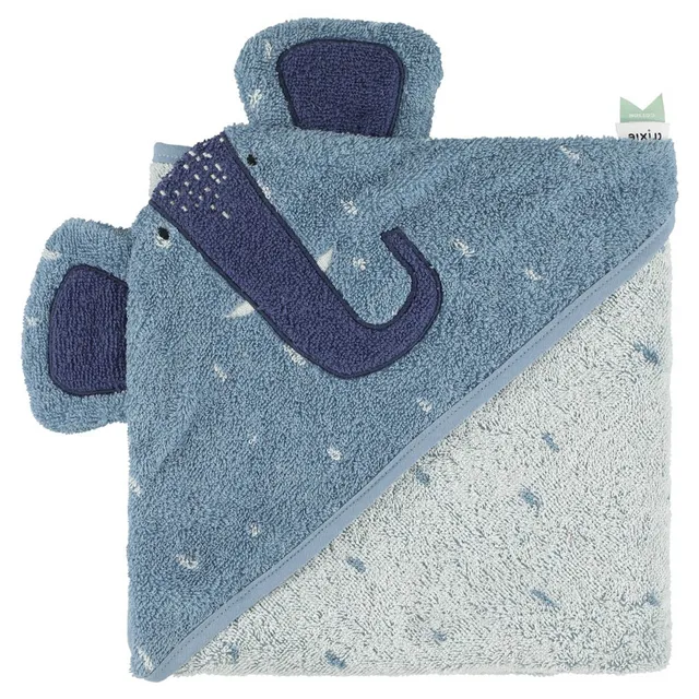 Trixie Baby Capes de bain Mrs. Elephant cape de bain 75 x 75 cm coton bio