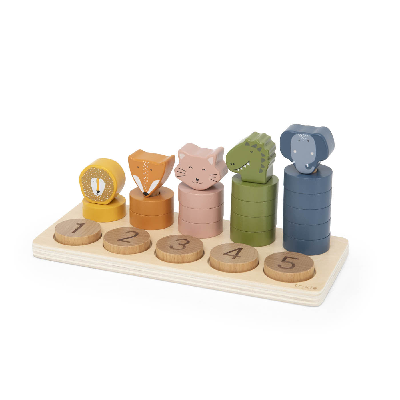 Trixie Baby Jeux, puzzles & livres Puzzle à chiffres 1-5 en bois