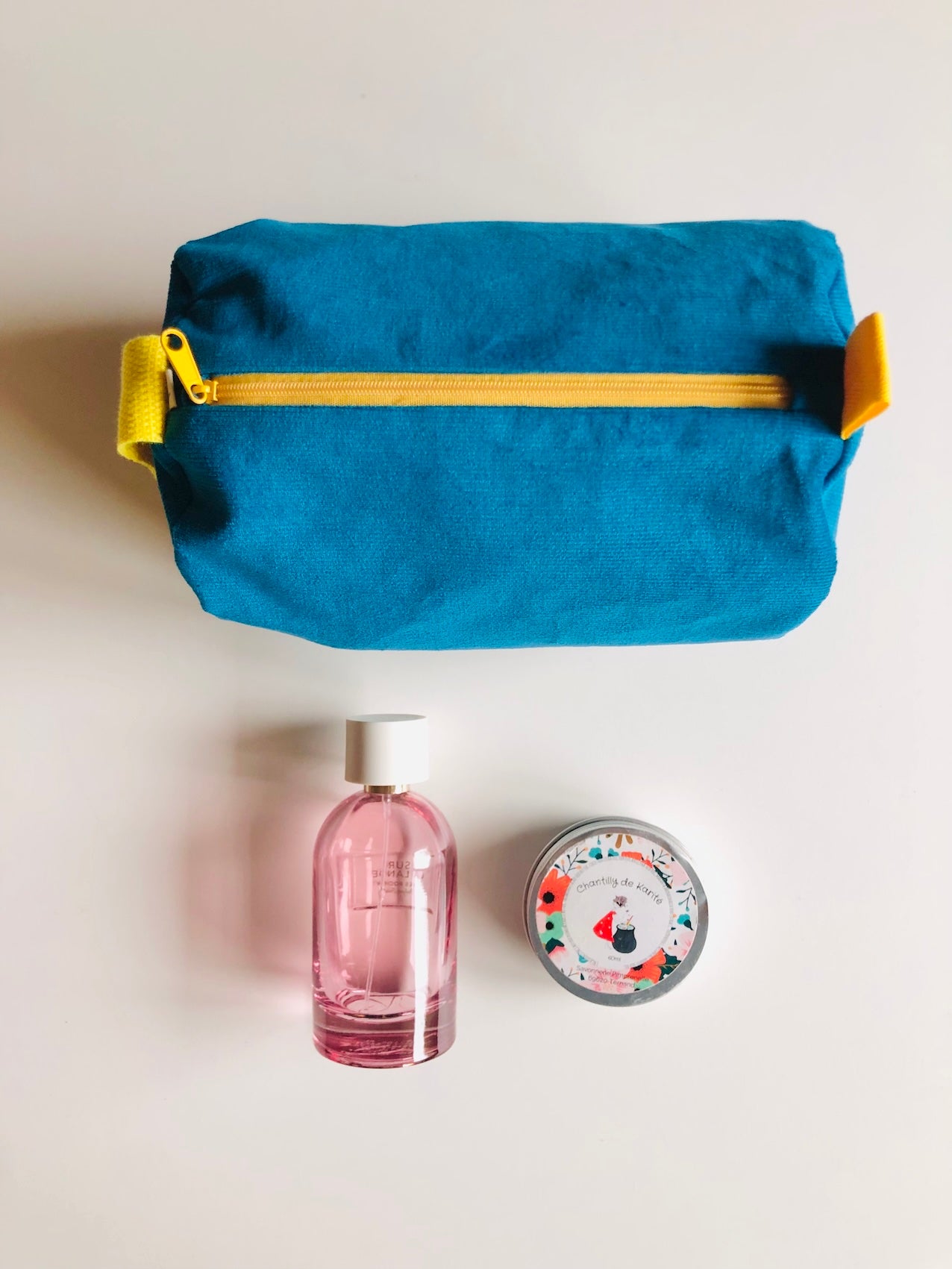 PIOLOU La Trousse de Toilette trousse de toilette PM velours bleu