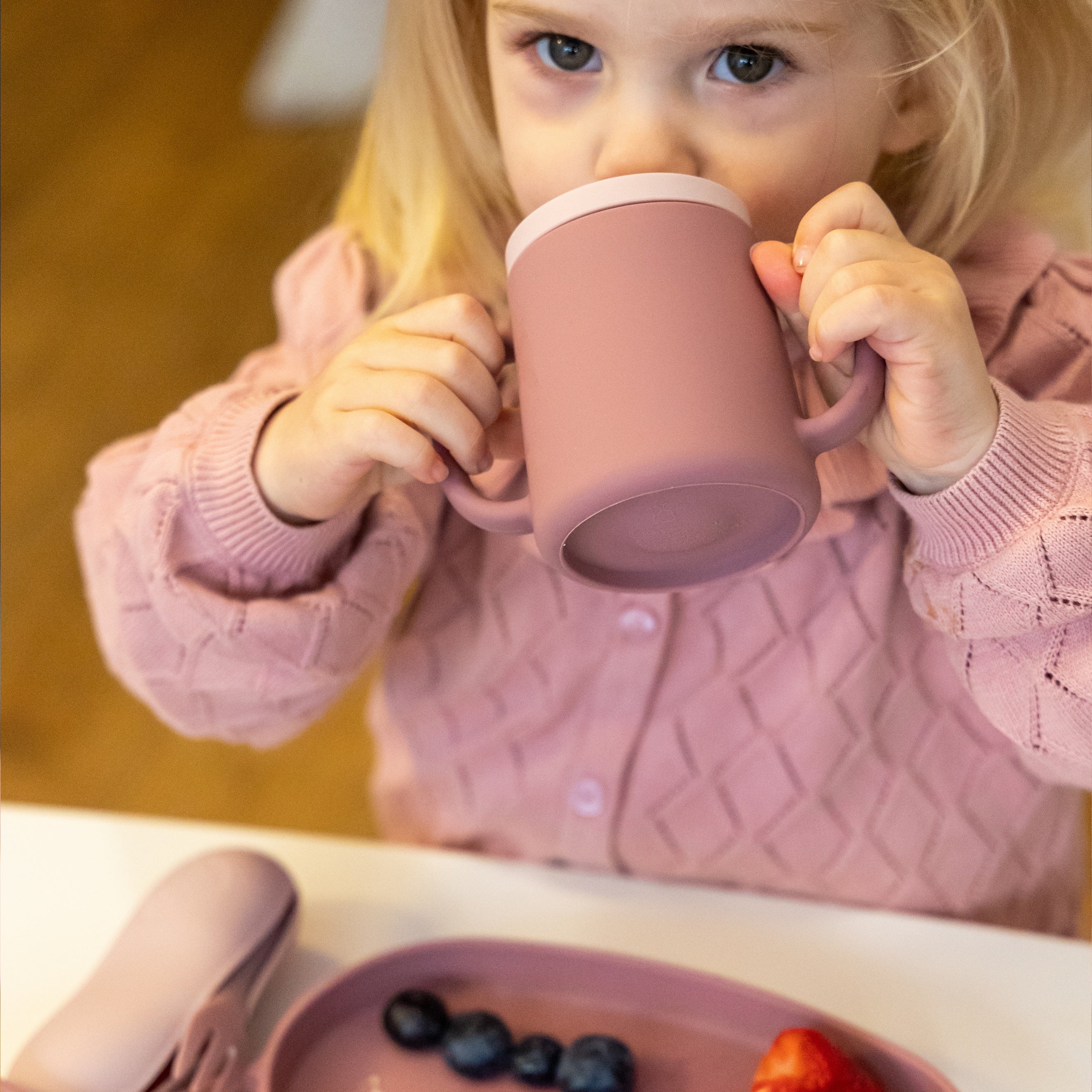 Tum Tum Cups 3 Way Trainer Cup tasse d’apprentissage rose 180 ml