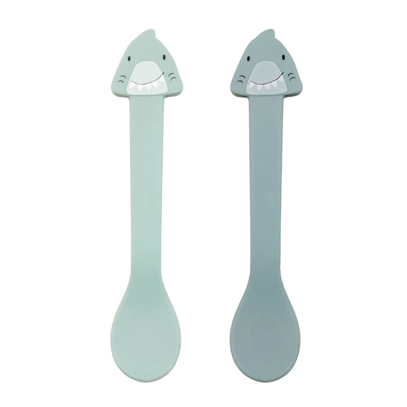 Trixie Baby Couverts Cuillère silicone 2-pack Mr. Shark