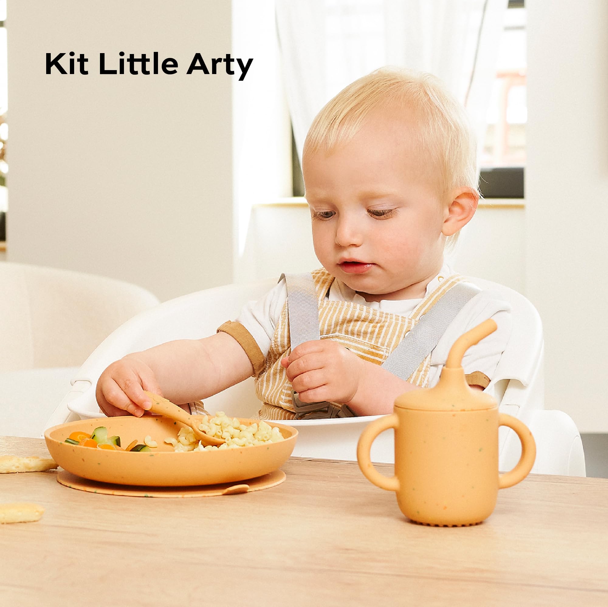 Babymoov Comme Un Grand coffret repas bébé beige terracotta silicone