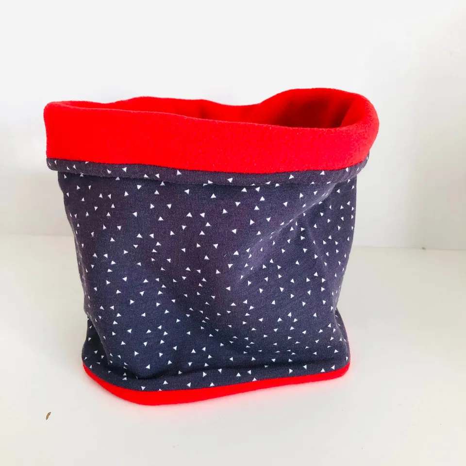 PIOLOU Le Tour de Cou tour de cou enfant réversible rouge marine triangles