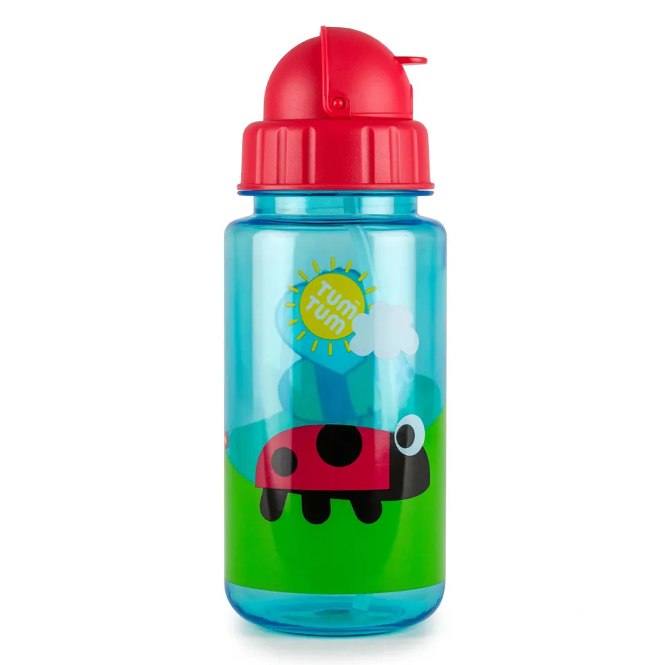 Tum Tum Water Bottles Bugs gourde enfant 400 ml, avec paille