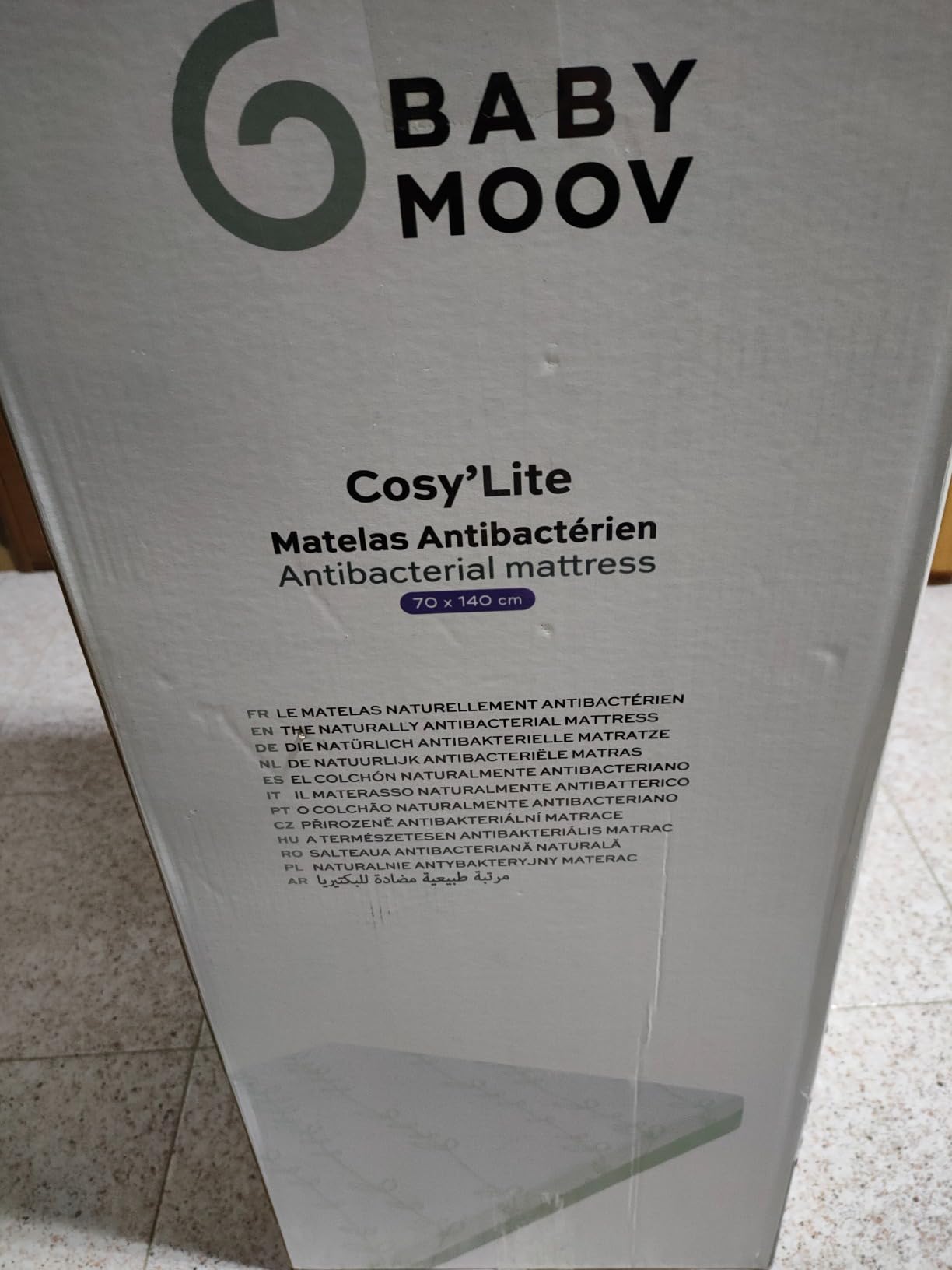 Babymoov Moov / Moov & Cosy'Lite Antibactérien matelas bébé 60 × 120 cm