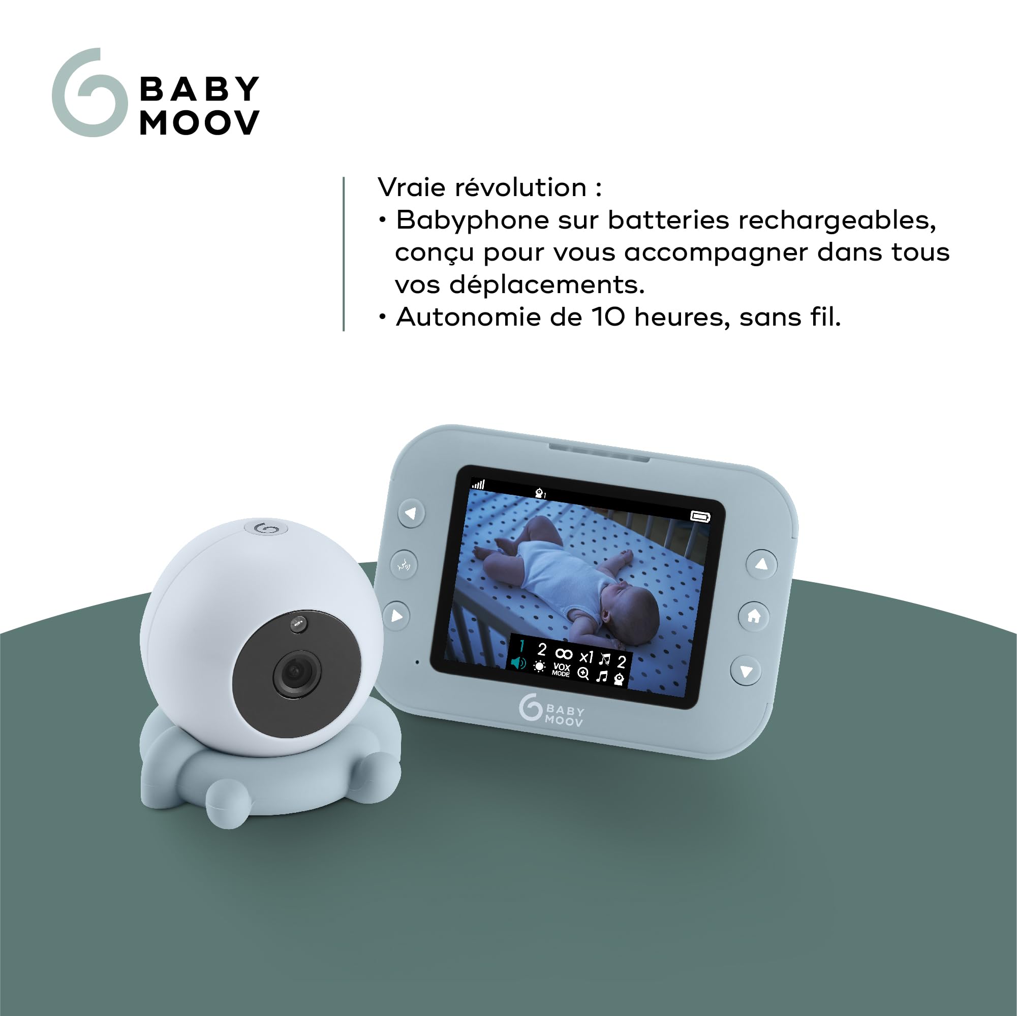 Babymoov YOO Roll babyphone caméra rechargeable