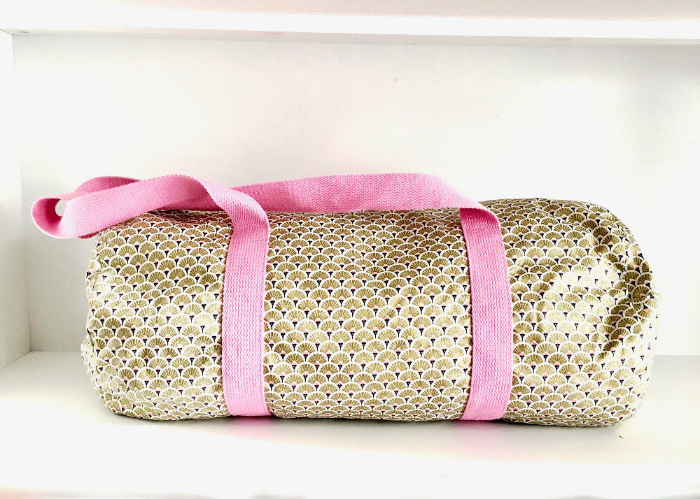 PIOLOU Le Sac Sac polochon rose doré imperméable