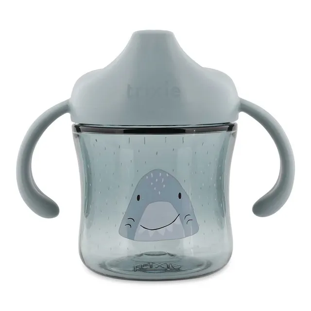 Trixie Baby Tasses et gobelets Mr. Shark tasse d’apprentissage avec poignées anti-fuite