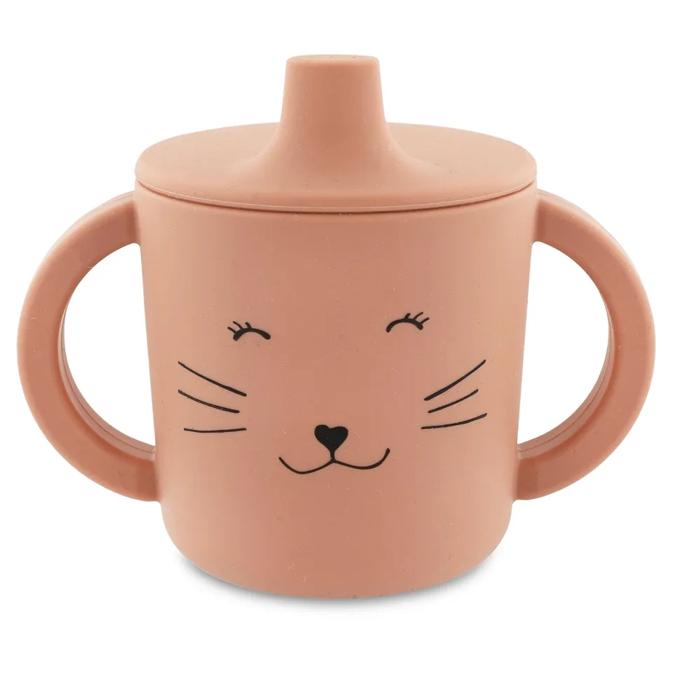 Trixie Baby Tasses et gobelets Tasse d’apprentissage en silicone Mrs. Cat