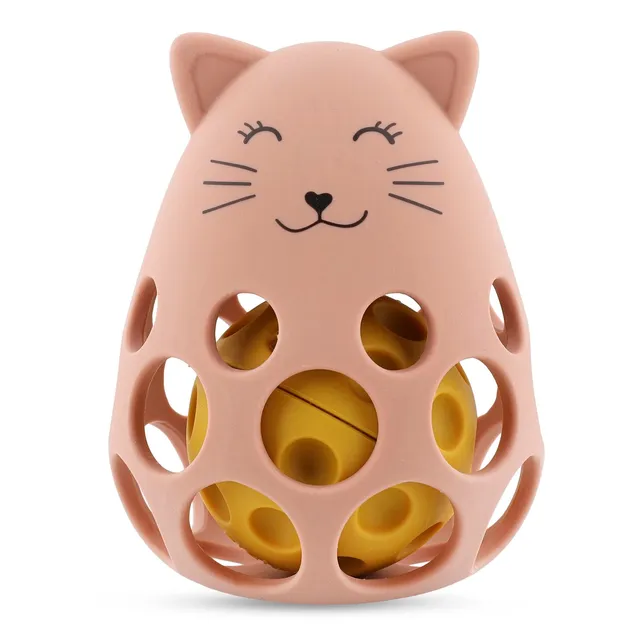 Trixie Baby Jouets sensoriels Hochet sensoriel en silicone Mrs. Cat alimentaire