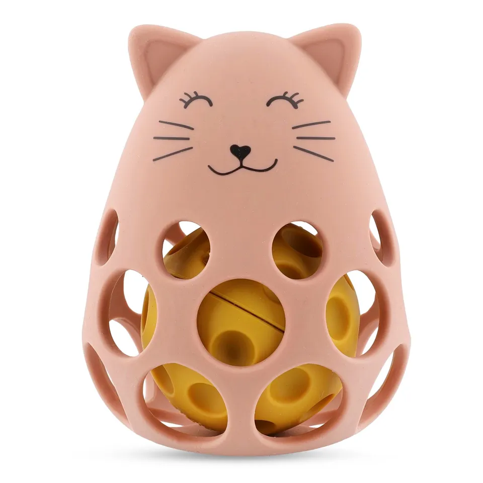 Trixie Baby Jouets sensoriels Hochet sensoriel en silicone Mrs. Cat alimentaire