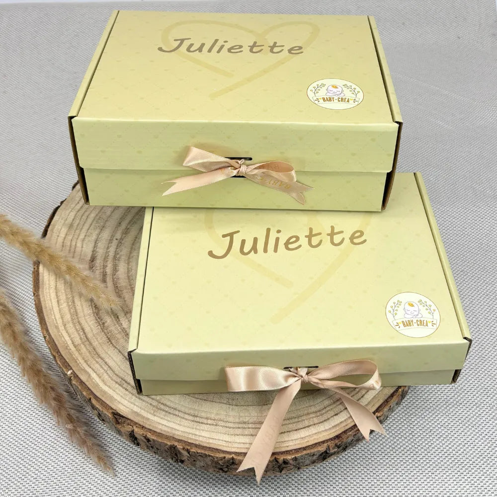 Baby-Crea Emballage cadeau personnalisé coffret prénom bébé