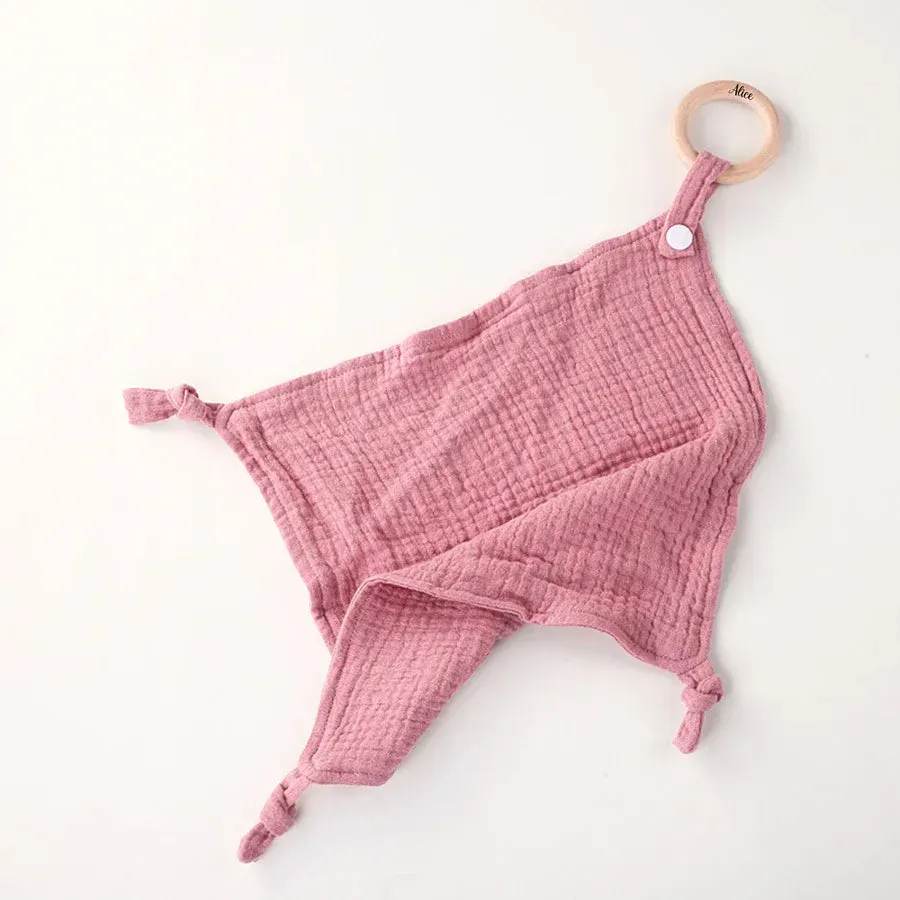 Baby-Crea Doudou personnalisé doudou serviette bleu marine en hêtre