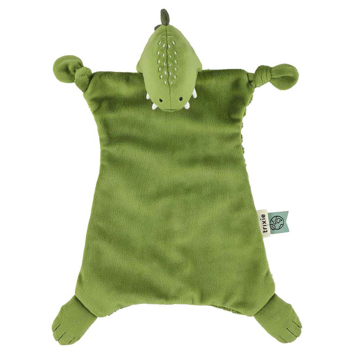 Trixie Baby Premiers jouets Doudou Mr. Dino avec attache tétine