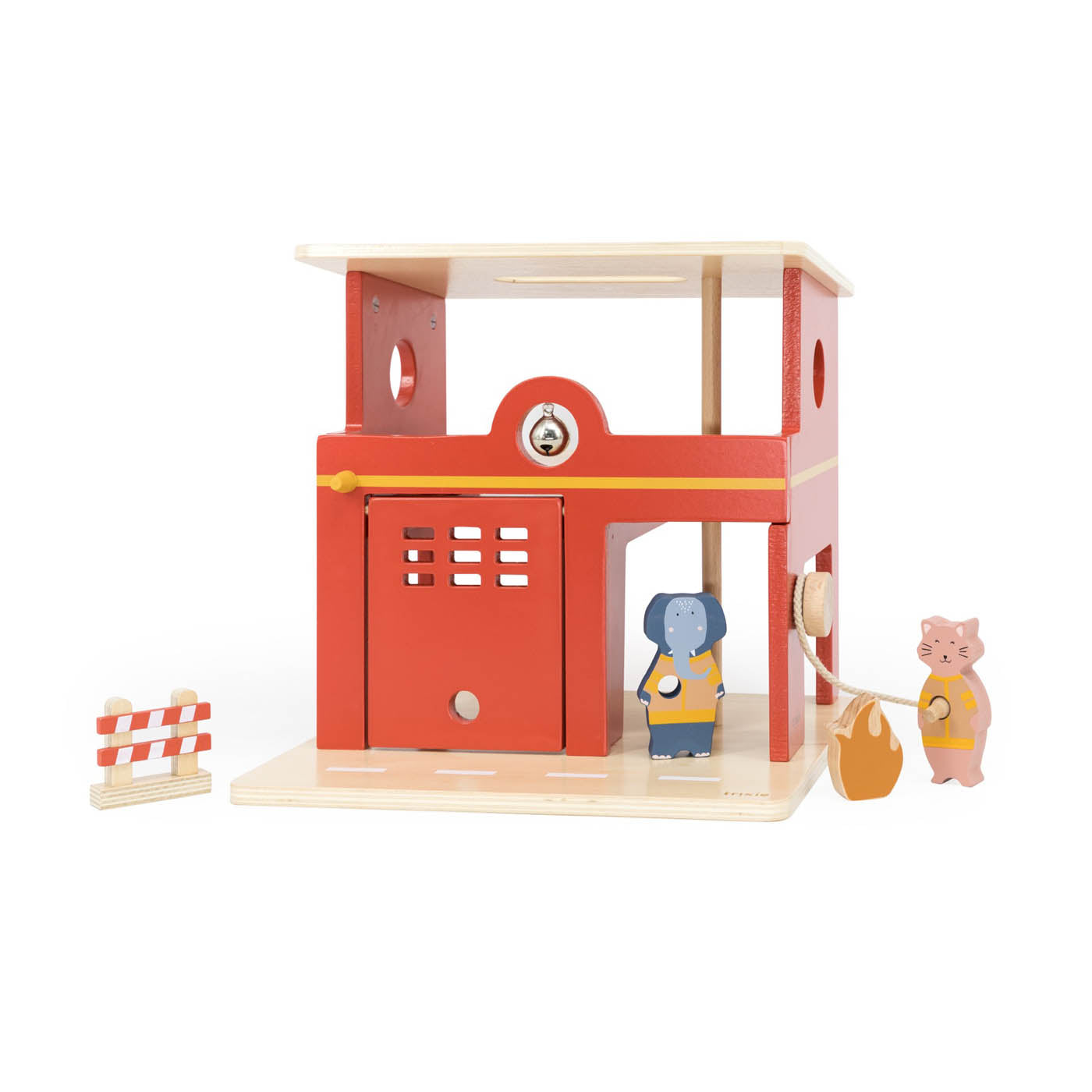 Trixie Baby Jeu symbolique Caserne de pompiers en bois jouet en bois