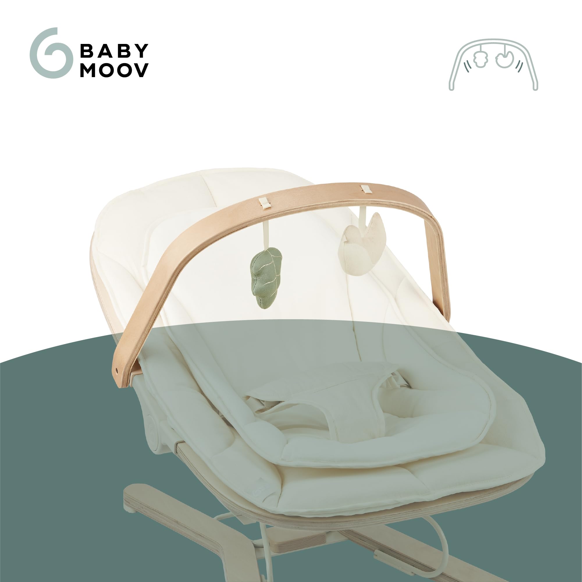 Babymoov Swoon arche de jeux pour transat Swoon Flow bois FSC