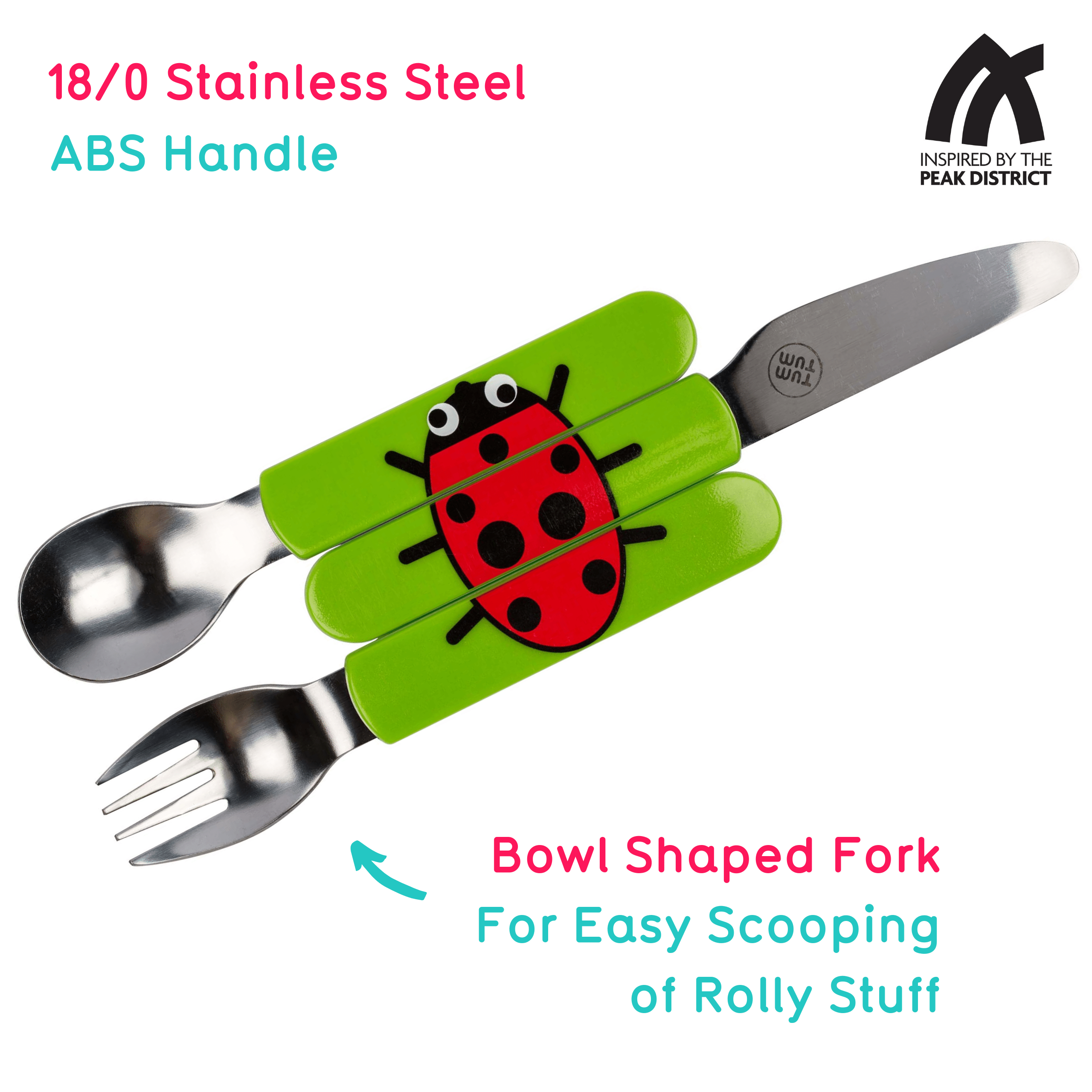 Tum Tum Cutlery Lucy Ladybird couverts enfant avec étui