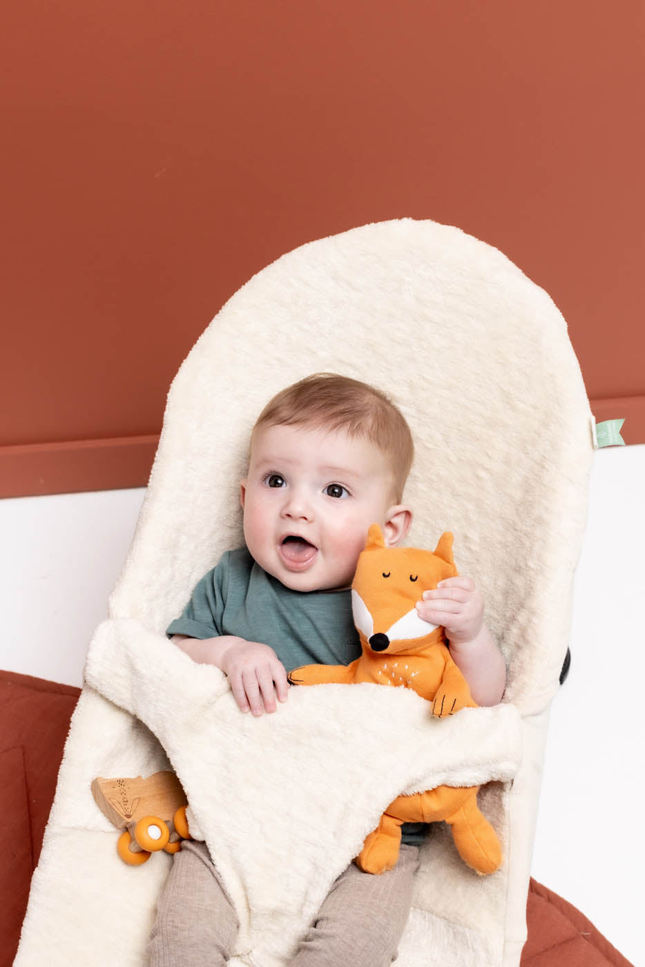 Trixie Baby Premiers jouets Mr. Fox petite peluche 26 cm coton bio