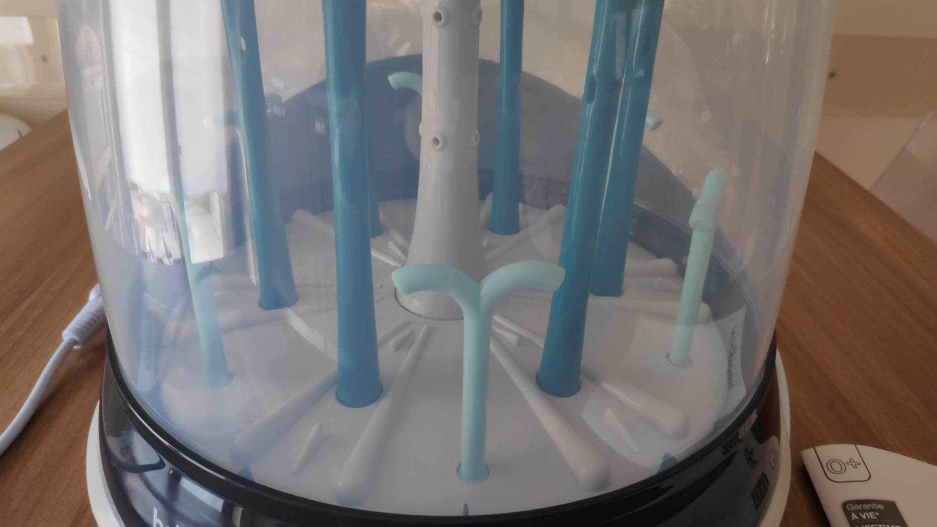 Babymoov Turbo Steam Plus stérilisateur vapeur 2 en 1 pour biberons