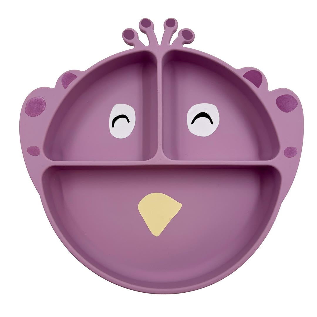 Trixie Baby Vaisselle Assiette avec ventouse en silicone et compartiments Mrs. Peacock