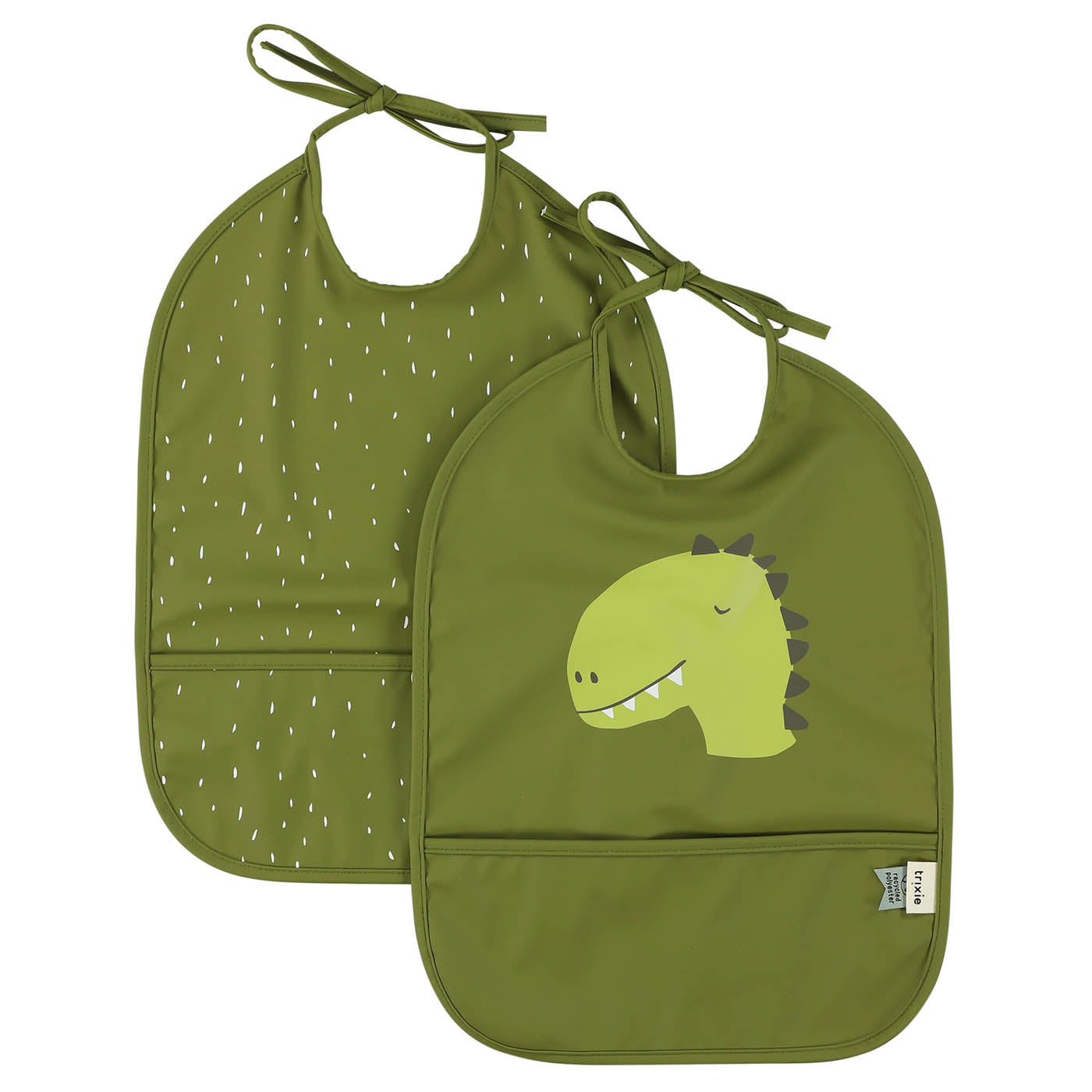 Trixie Baby Bavoirs Mr. Dino bavoirs imperméables 2 pièces