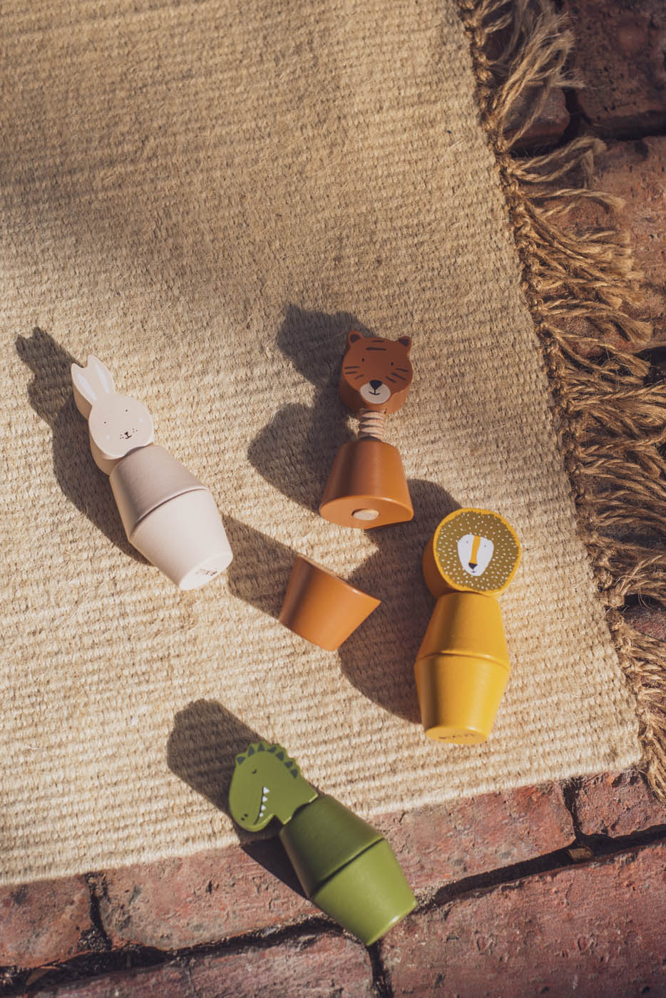 Trixie Baby Jouets d'activités animaux à visser en bois 4 pièces