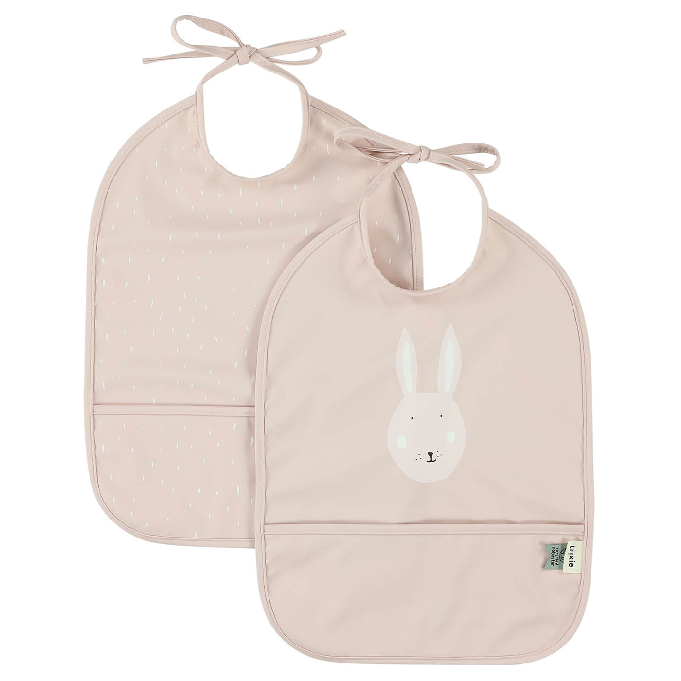 Trixie Baby Bavoirs bavoir 2 pièces Mrs. Rabbit imperméables