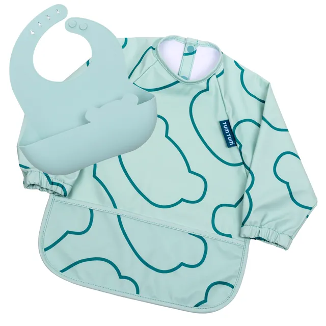 Tum Tum Bibs Double Up Bibs Set ensemble de bavoirs bleu 2 pièces