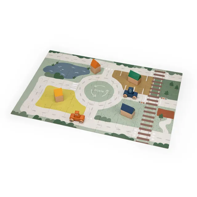 Trixie Baby Jeux, puzzles & livres Puzzle route avec accessoires puzzle