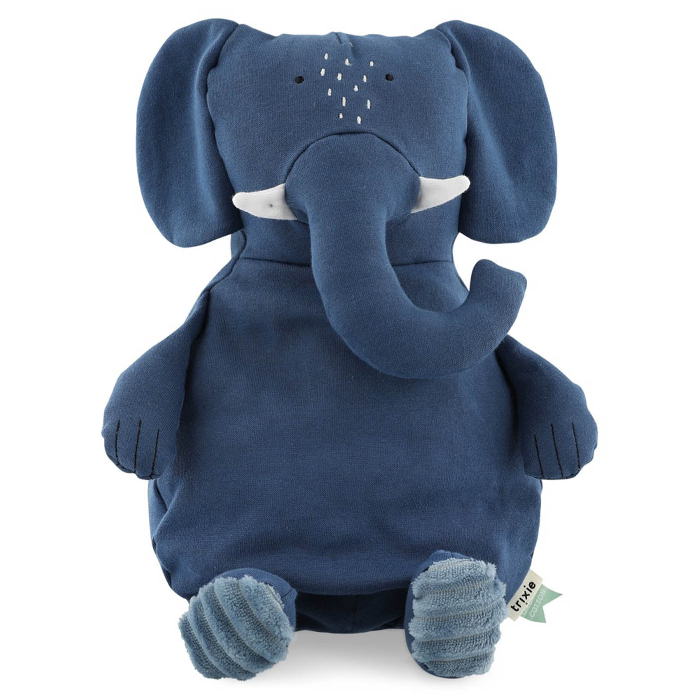 Trixie Baby Premiers jouets Mrs. Elephant grande peluche 38 cm coton bio