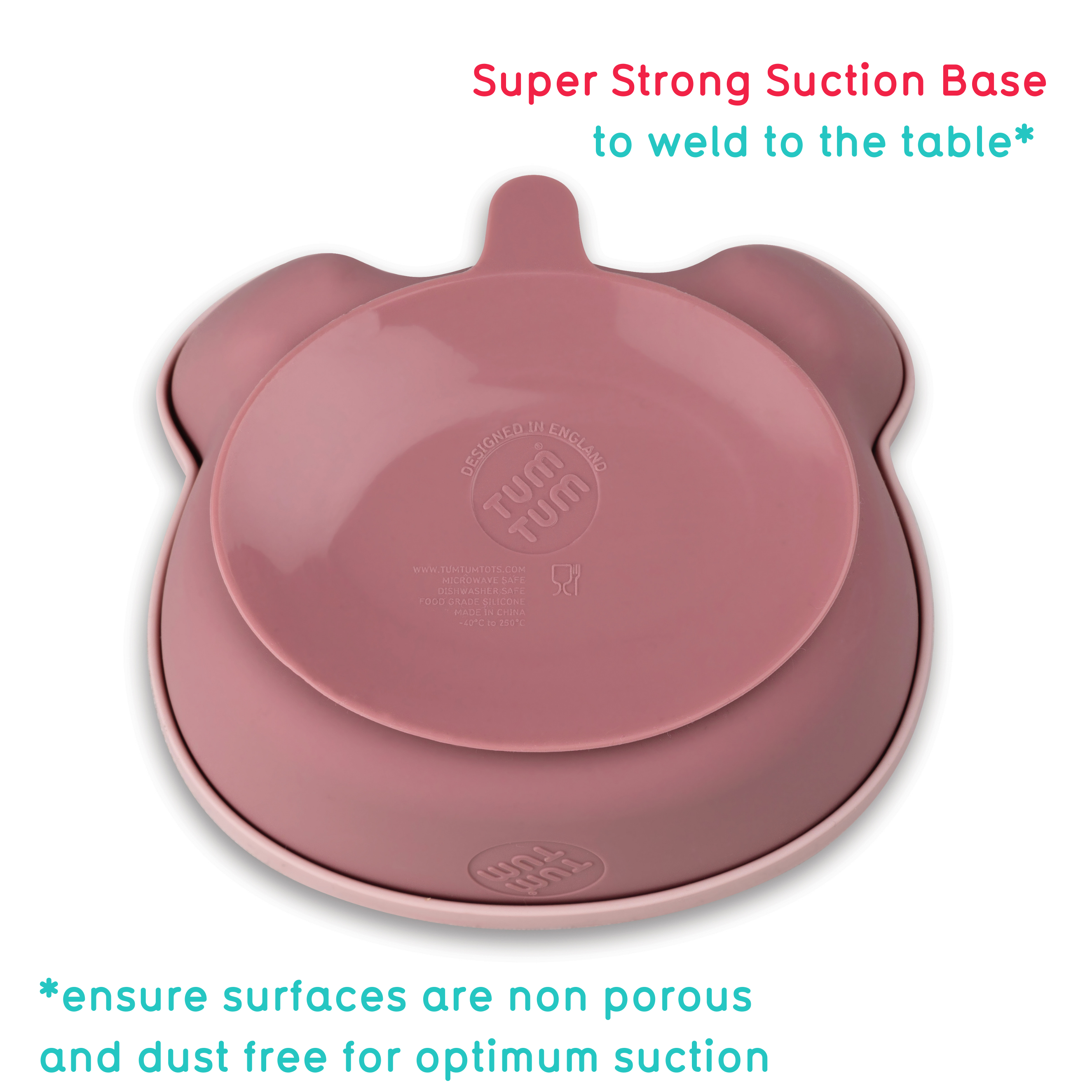 Tum Tum Bowls & Plates Baby Suction Bowl & Spoon Set bol ventouse rose