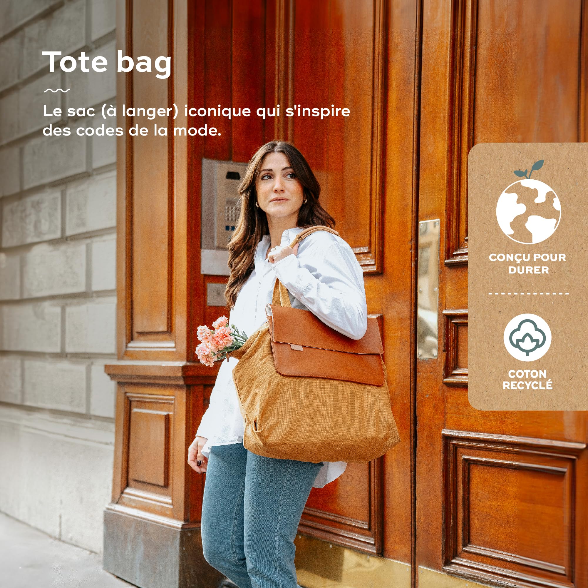 Babymoov Moov Tote Bag sac à langer 40 L Bouclettes Camel