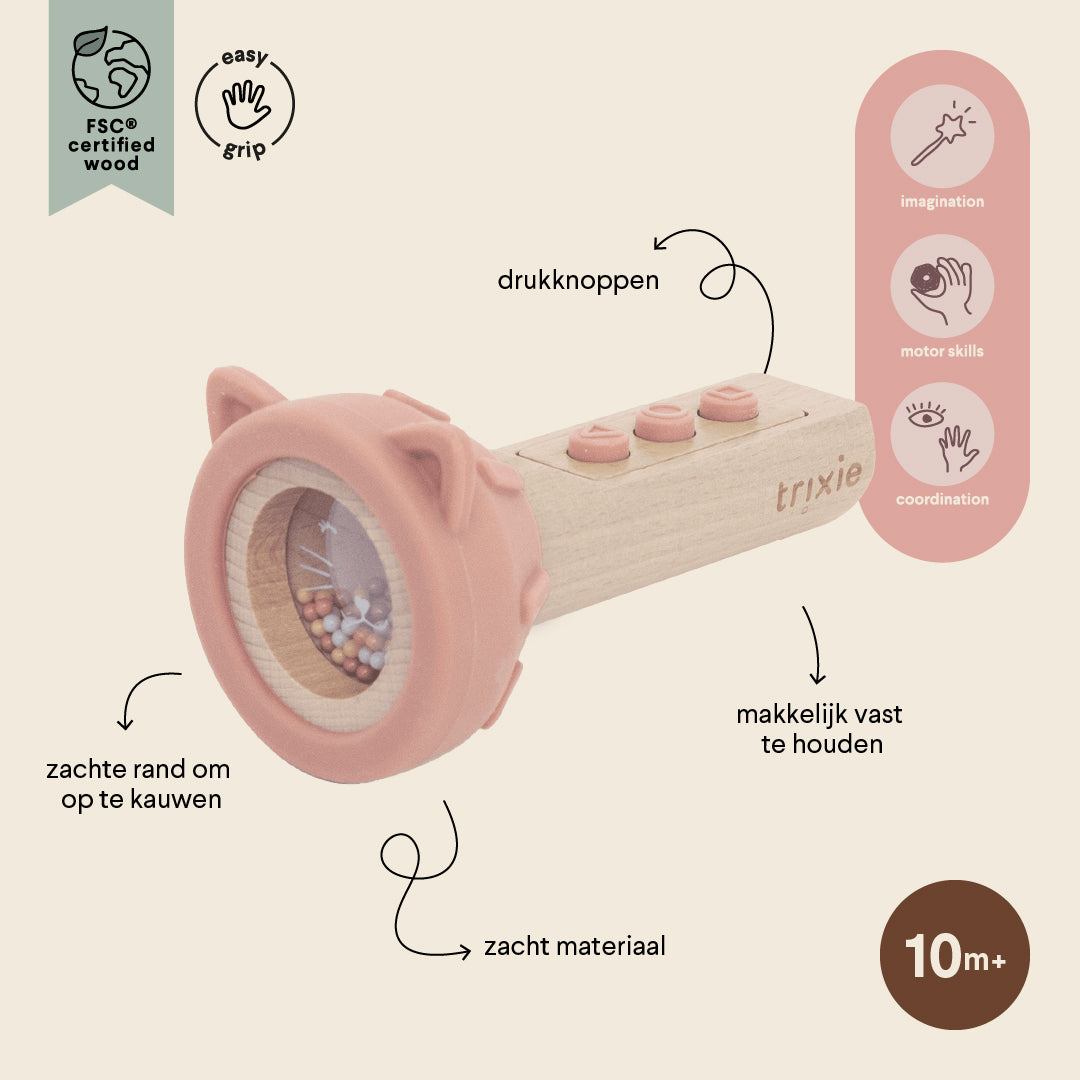 Trixie Baby Mrs. Cat lampe de jeu bois et silicone