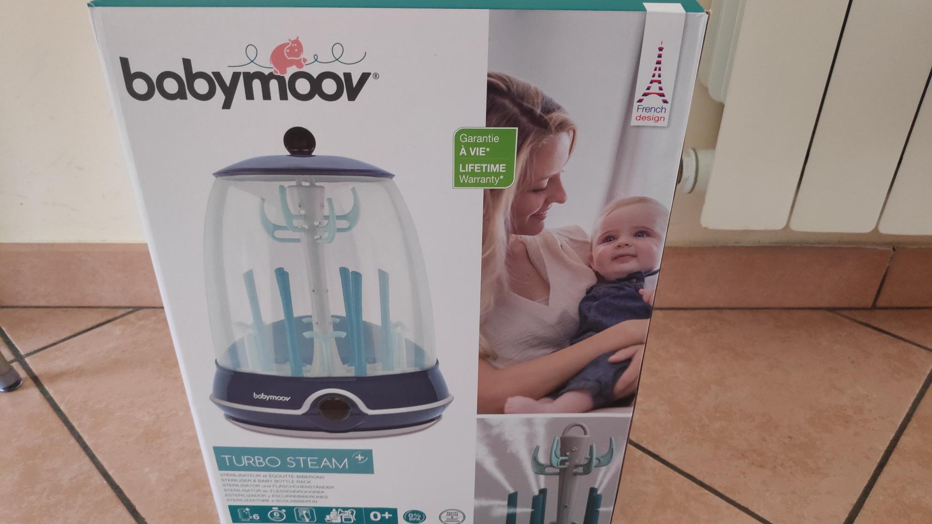 Babymoov Turbo Steam Plus stérilisateur vapeur 2 en 1 pour biberons