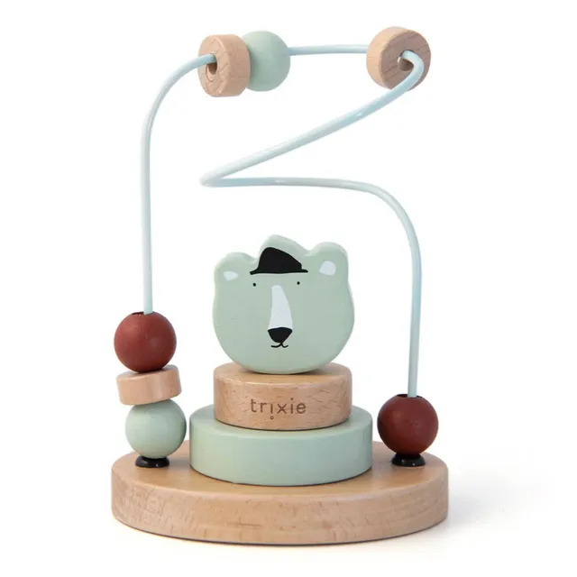 Trixie Baby Labyrinthes à perles Mr. Polar Bear labyrinthe en bois