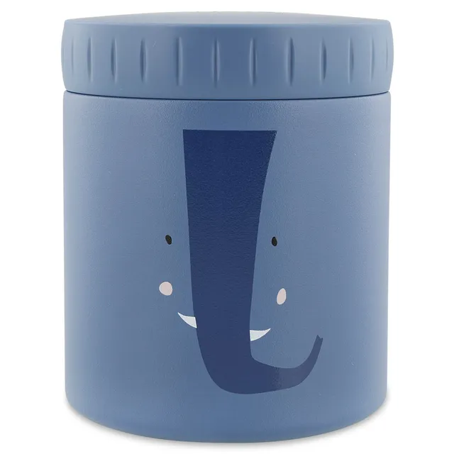Trixie Baby Boîtes à goûter isothermes Pot alimentaire isotherme 350 ml Mrs. Elephant inox