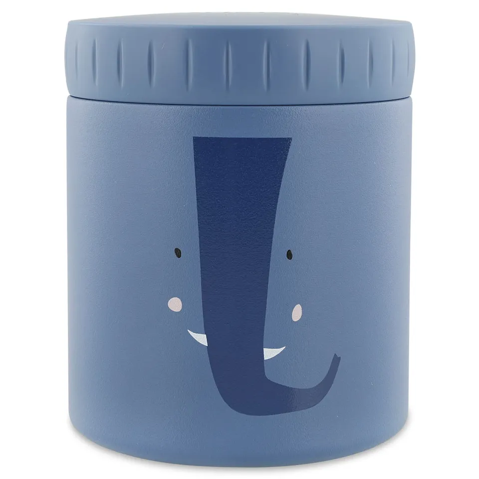 Trixie Baby Boîtes à goûter isothermes Pot alimentaire isotherme 350 ml Mrs. Elephant inox