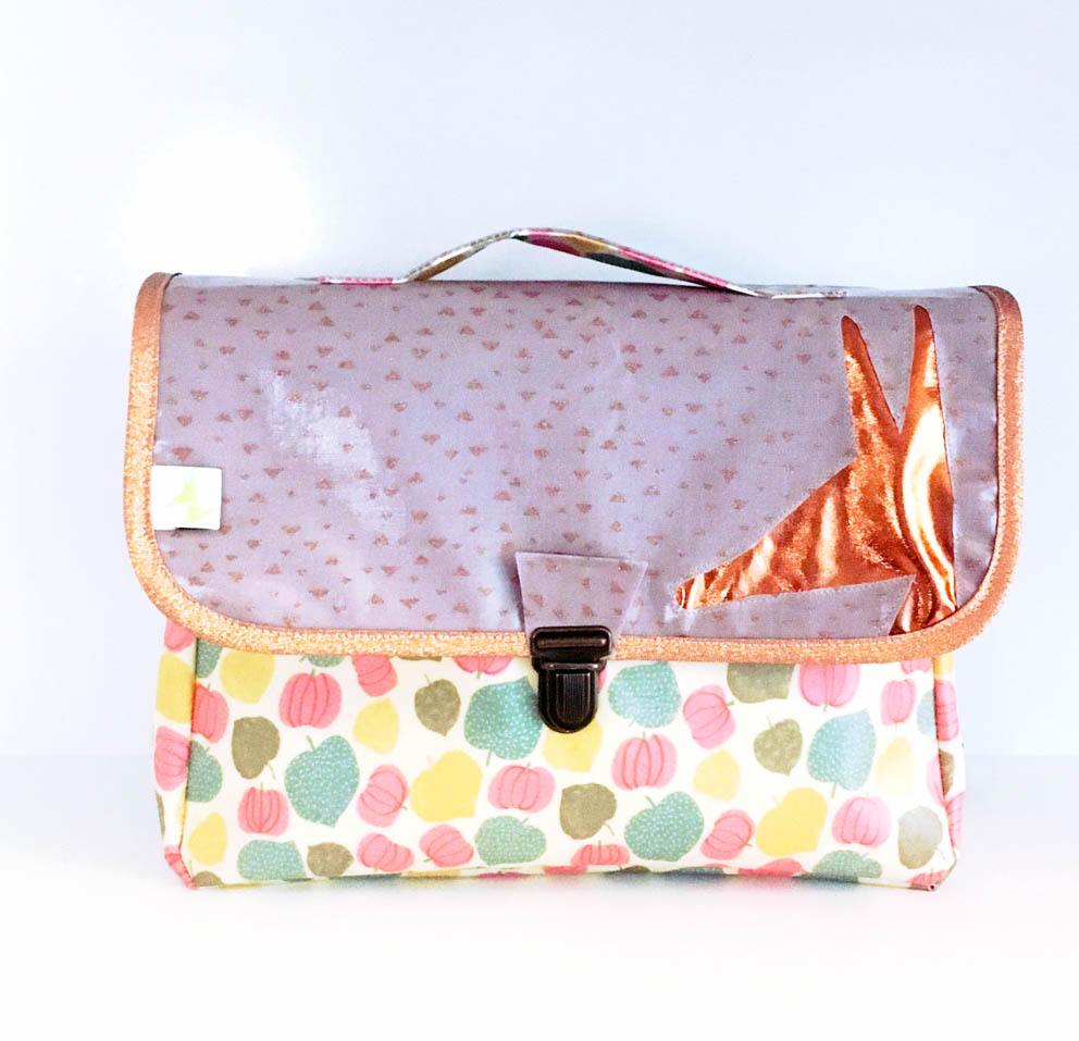 PIOLOU Le Cartable Maternelle Cartable maternelle léger Gris cuivré frutti imperméable