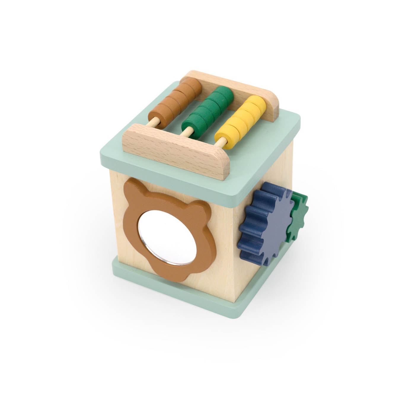 Trixie Baby Jouets d'activités Petit cube d'activité en bois motricité