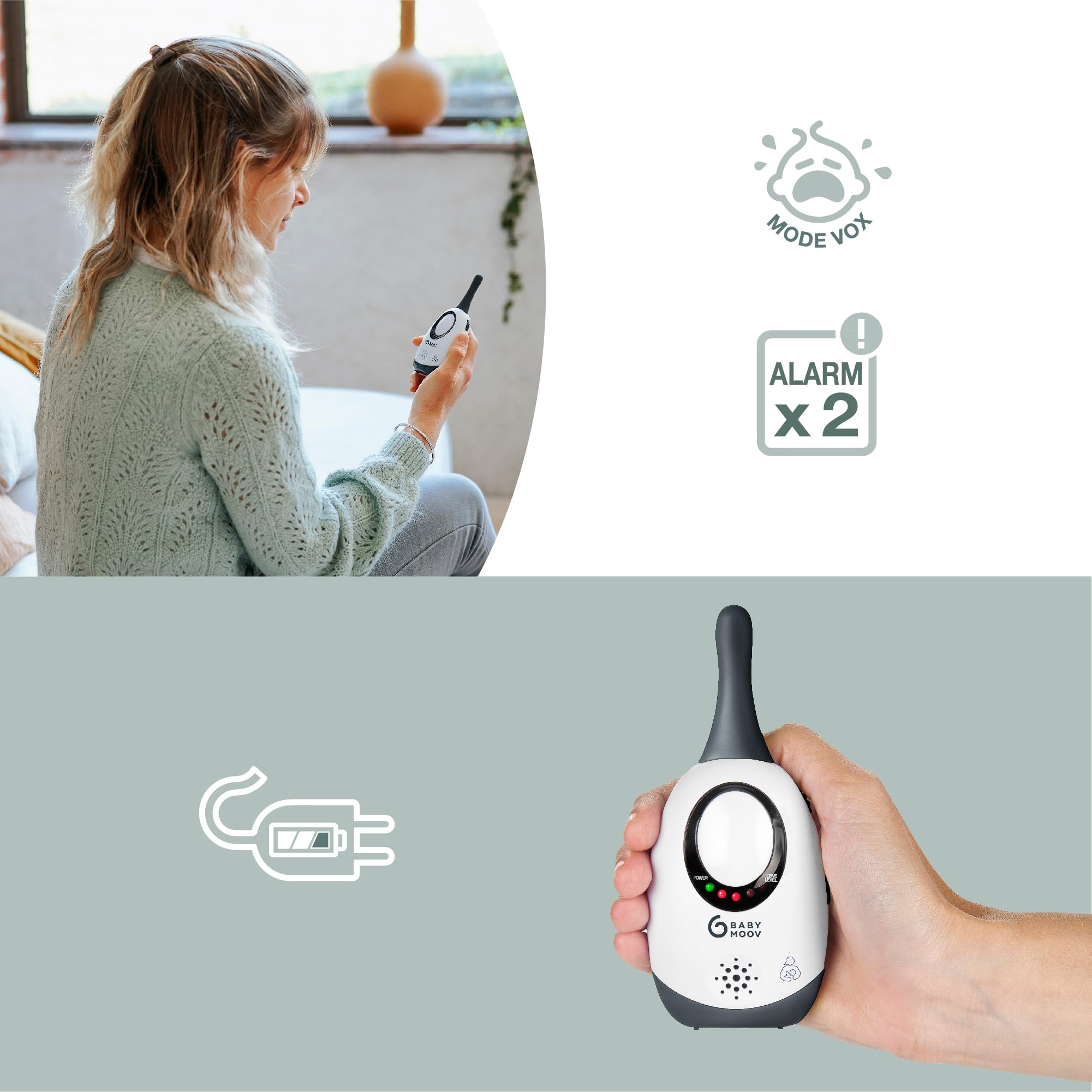 Babymoov YOO Simply Care babyphone audio portée 300 m