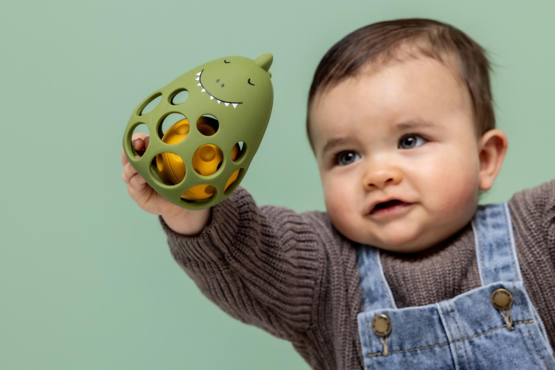 Trixie Baby Jouets sensoriels Hochet sensoriel en silicone Mr. Dino