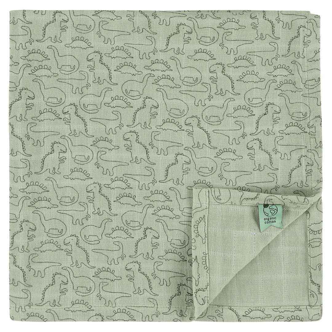 Trixie Baby Langes en mousseline Daring Dino 3 pièces 55 x 55 cm coton bio